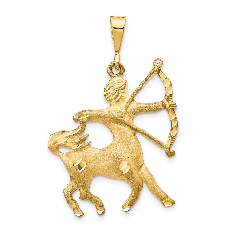 Million Charms 10k Yellow Gold Sagittarius Zodiac Charm Pendant